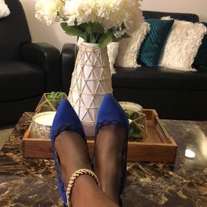 Blue Heeled Pumps